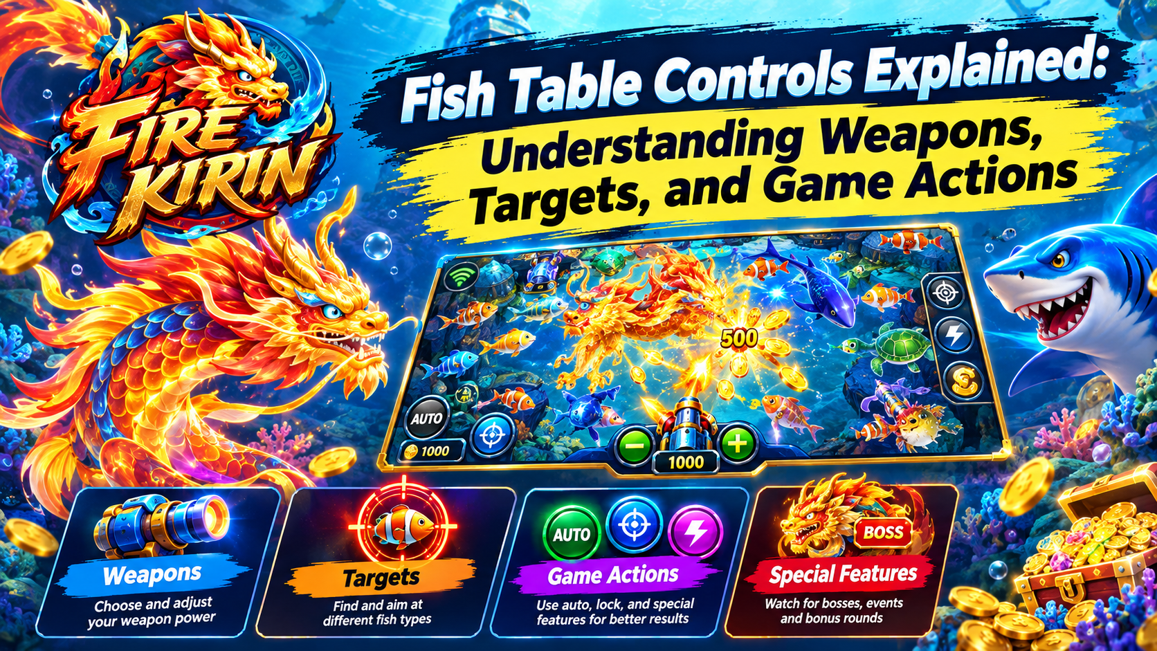 Fire Kirin Fish Table Controls Explained | Skills & Slots